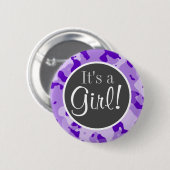 Badge Rond 5 Cm Camo Améthyste Violet; Camouflage (Devant & derrière)