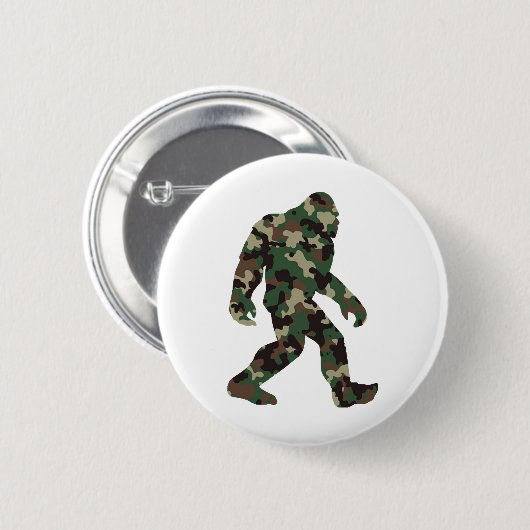 Badge Rond 5 Cm Camo Bigfoot Sasquatch (Devant & derrière)
