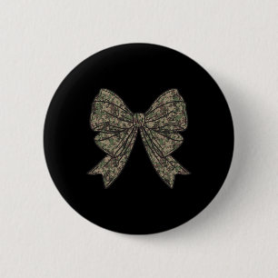 Badge Rond 5 Cm Camo Coquette Chasse au canard Chasse au camouflag