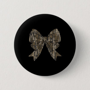 Badge Rond 5 Cm Camo Coquette Chasse aux Bow Chasse Femmes Filles