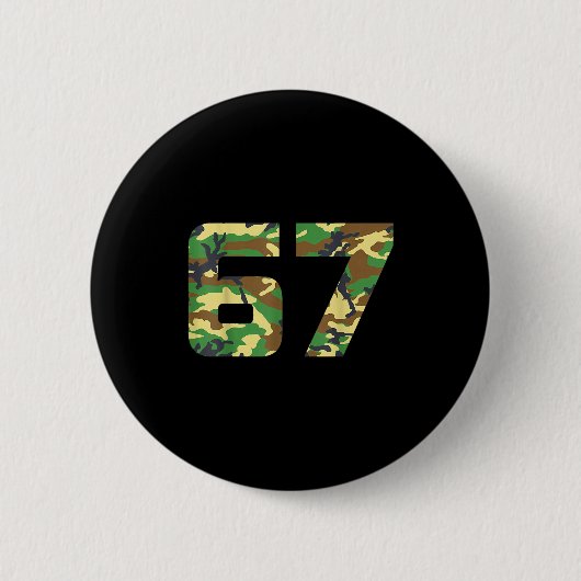 Badge Rond 5 Cm Camo Number 6 7 Funny Meme Costume Six Seven Hunte (Devant)
