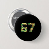 Badge Rond 5 Cm Camo Number 6 7 Funny Meme Costume Six Seven Hunte (Devant & derrière)