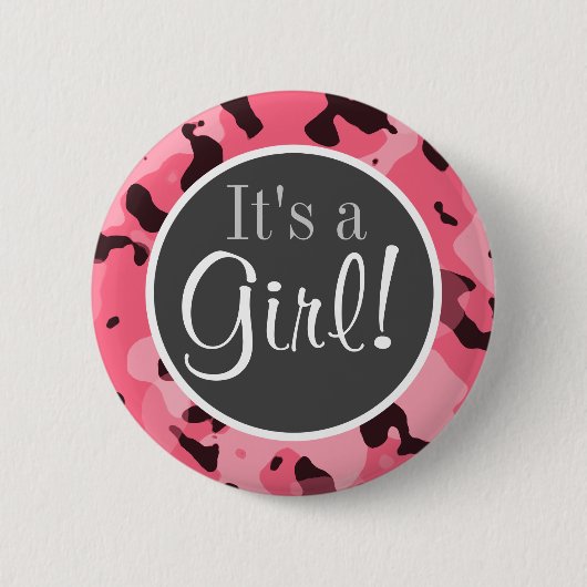 Badge Rond 5 Cm Camo rose Brink ; Camouflage (Devant)
