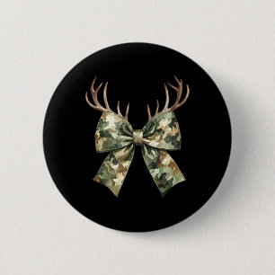 Badge Rond 5 Cm Camouflage Camo Coquette Chasse aux Cerfs Chasse W