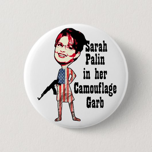 Badge Rond 5 Cm Camouflage de Sarah Palin (Devant)