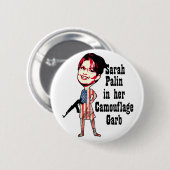 Badge Rond 5 Cm Camouflage de Sarah Palin (Devant & derrière)