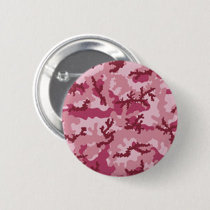 Badge Rond 5 Cm Camouflage rose