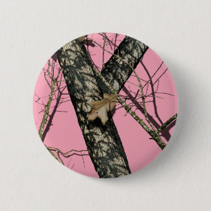 Badge Rond 5 Cm Camouflage rose