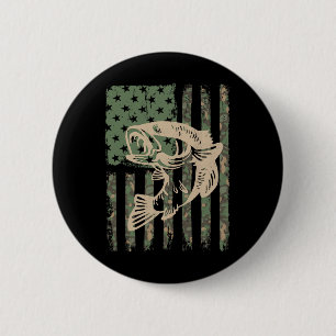 Badge Rond 5 Cm Camouflage Usa Drapeau Grosse Bouche B Cadeau De P