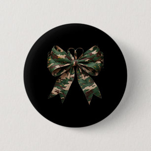Badge Rond 5 Cm Camouflage Vieux Camo Bow Camo Coquette Chasse aux