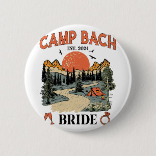 Badge Rond 5 Cm Camp Bach Bride Randonnée Camping Enterrement de v