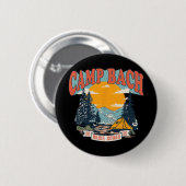 Badge Rond 5 Cm Camp Bach Bride Squad 2025 Camping Rétro Enterreme (Devant & derrière)