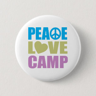 Badge Rond 5 Cm Camp d'amour de paix