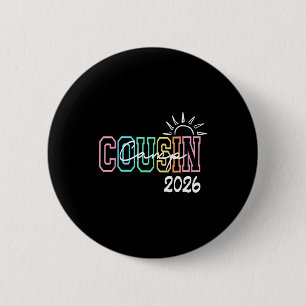 Badge Rond 5 Cm Camp de cousins 2026 vacances d'été à la plage fam