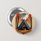 Badge Rond 5 Cm Camp Plus, S'Inquiéter Moins (Devant & derrière)