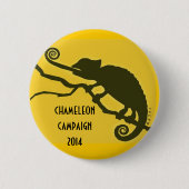 Badge Rond 5 Cm Campagne 2014 de caméléon (Devant)