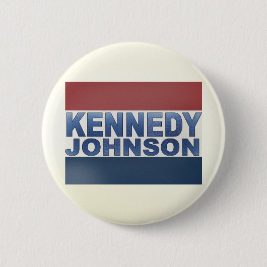Badge Rond 5 Cm Campagne de Kennedy Johnson (Devant)