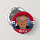 BADGE ROND 5 CM CAMPAGNE JIM OBERWEIS (Devant & derrière)