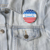 Badge Rond 5 Cm Campagne Kamala Harris SWAG US Drapeau Élégant Scr (En situation)