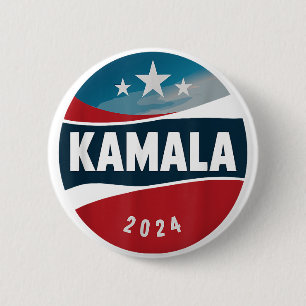Badge Rond 5 Cm Campagne patriotique de Kamala Harris 2024 pour la