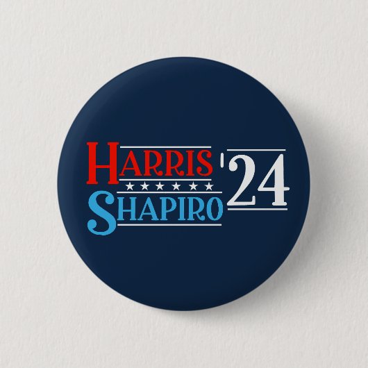 Badge Rond 5 Cm Campagne rétro Harris Shapiro 2024 (Devant)