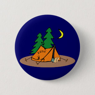 Badge Rond 5 Cm Camping