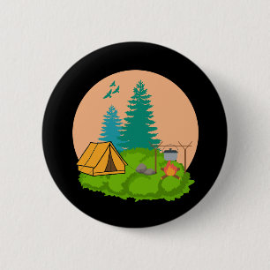 Badge Rond 5 Cm camping