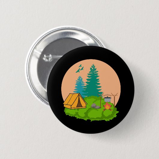 Badge Rond 5 Cm camping (Devant & derrière)
