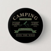 Badge Rond 5 Cm Camping aventure vie de camping (Devant)