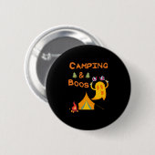 Badge Rond 5 Cm Camping & Boos Ghosts Vin Camping Halloween (Devant & derrière)