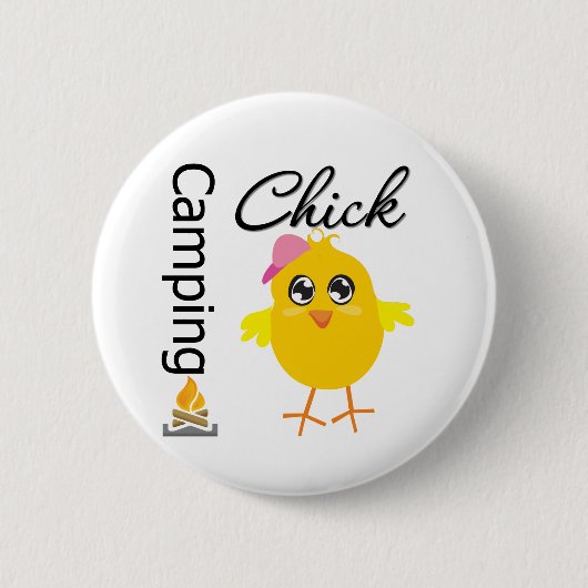 Badge Rond 5 Cm Camping Chick (Devant)