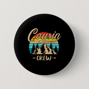 Badge Rond 5 Cm Camping Cousin Crew Camp d'été extérieur le couche