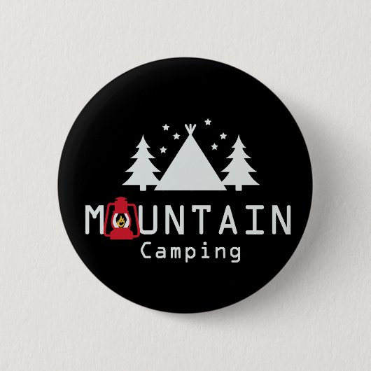 Badge Rond 5 Cm camping de montagne (Devant)