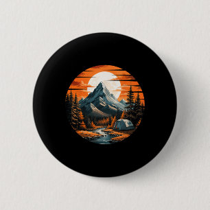 Badge Rond 5 Cm Camping de montagne Randonnée Extérieur Nature For