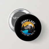 Badge Rond 5 Cm Camping de pêche - Lakeview Jenny Lake (Devant & derrière)