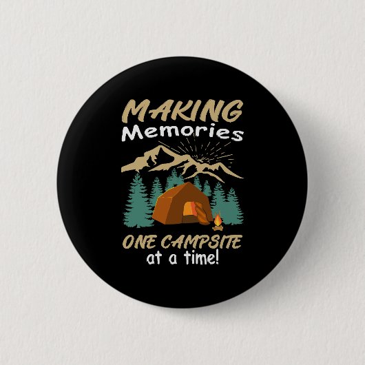 Badge Rond 5 Cm CAMPING Faire des souvenirs (Devant)