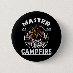 Badge Rond 5 Cm Camping Master Du Camping Camper En Plein Air