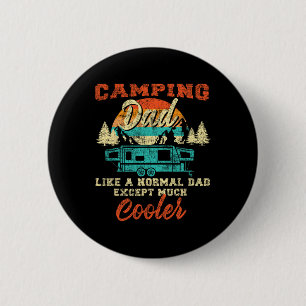 Badge Rond 5 Cm Camping Papa Camionneur Pop Up Camper Caravane Rét