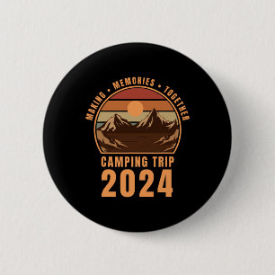 Badge Rond 5 Cm Camping vintage assortis Famille de campeurs Group