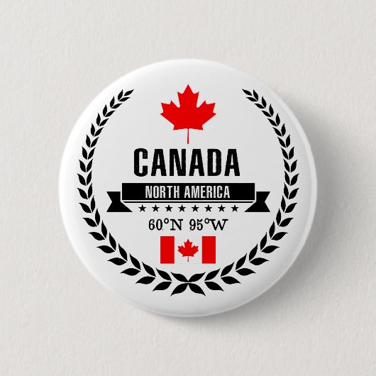 Badge Rond 5 Cm Canada (Devant)