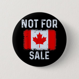 Badge Rond 5 Cm Canada 51st State Not For Sale 2025 Trump Retro Vi