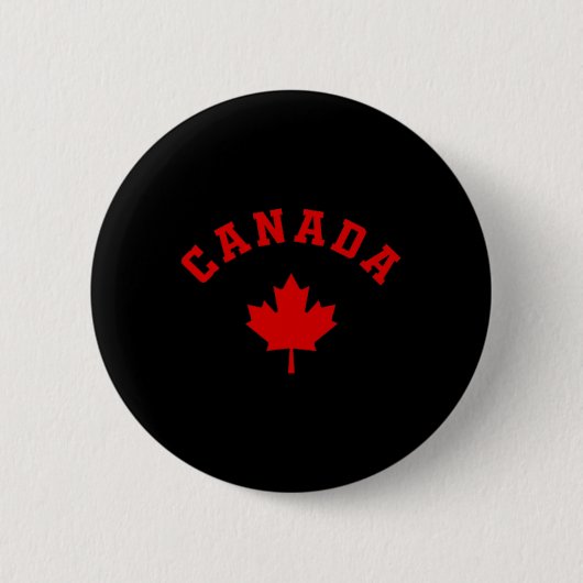 Badge Rond 5 Cm Canada Drapeau Canadien Logo Feuille d'Érable Rand (Devant)