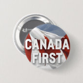 Badge Rond 5 Cm Canada first. Conservative Party Canada message.  (Devant & derrière)