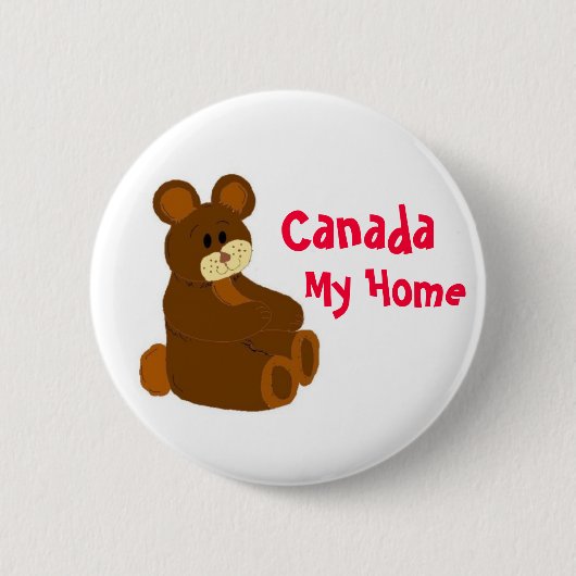Badge Rond 5 Cm Canada, Mon pays (Devant)