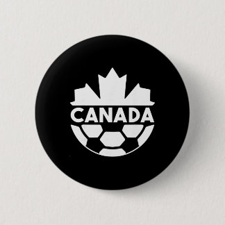 Badge Rond 5 Cm Canada Soccer Team Sports Flag Mapple Leaf Men Wom