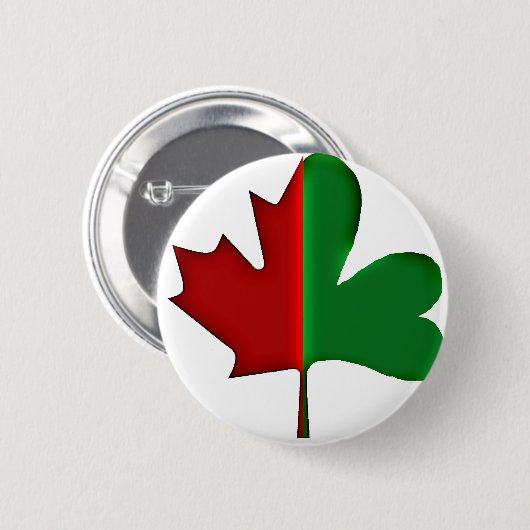 Badge Rond 5 Cm Canadien irlandais (Devant & derrière)