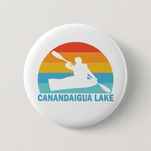 Badge Rond 5 Cm Canandaigua Lake New York Kayak (Devant)