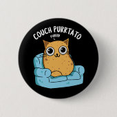 Badge Rond 5 Cm Canapé Purtato Funny Potato Pun Dark BG (Devant)