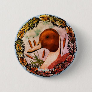Badge Rond 5 Cm Canard à intail