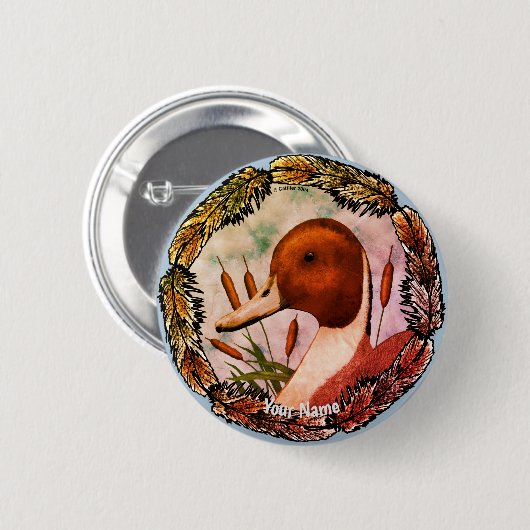 Badge Rond 5 Cm Canard à intail (Devant & derrière)